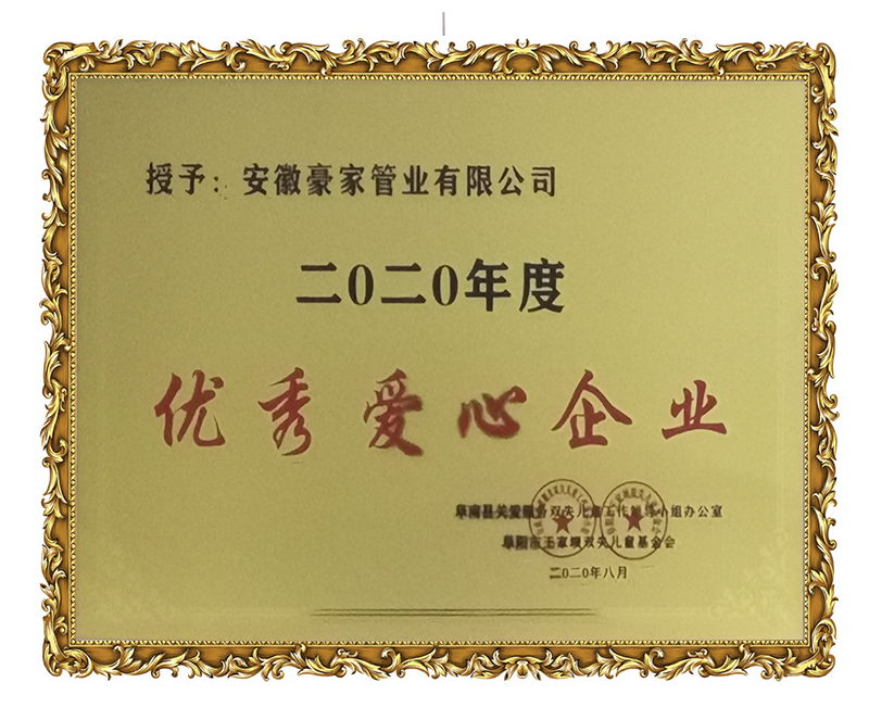 豪家公益丨2020年度優(yōu)秀愛(ài)心企業(yè)